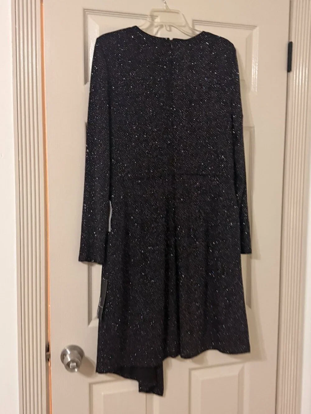 Maggy London Women's Aurora Glitter Sparkle Black Cocktail Dress sz 14 NWT